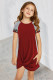 Red Leopard Striped Splicing Twist Knot Kids Dress