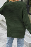 Button Down Texture Knit Pullover Sweaters