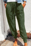 Green Breezy Leopard Joggers