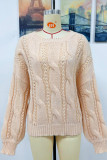 Solid Color Cable Knit Pullover Sweater Unishe Wholesale