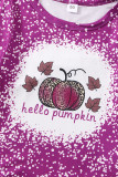 Hello Pumpkin Bleached Leopard Bell Pants Girl 2pcs Set