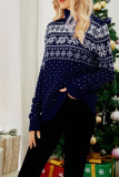 Turtle Neck Snowflake Knit Xmas Sweaters