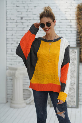 Color Block Oversized Pullover Sweaters