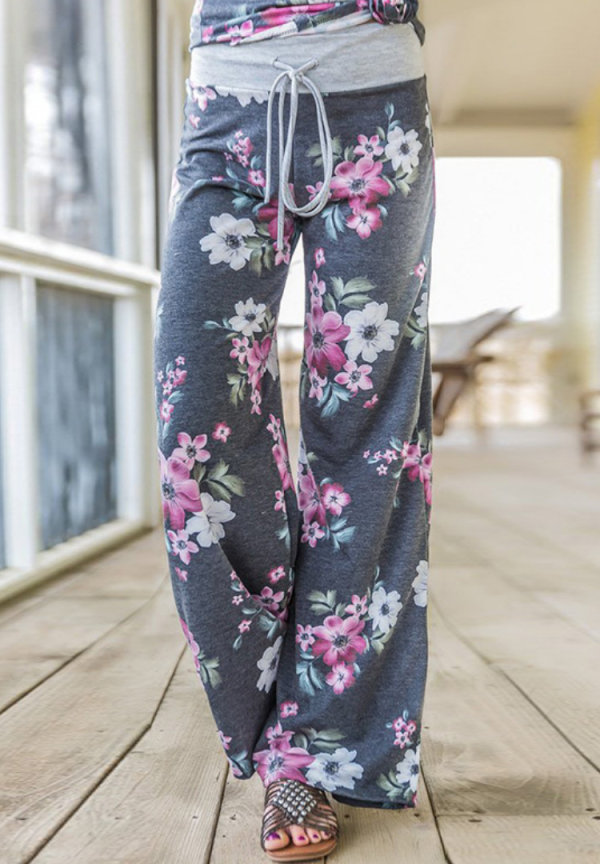 Floral Loose Long Pants