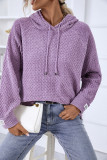 Plain Drawstring Hoodie Sweatshirt