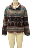 Aztec Print Fleece Coat With Pockets Women Unishe Wholesale