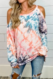 Waves Tie Dye Cold Shoulder Top