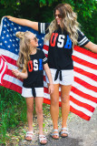 Mom & Me USA Graphic Tie Front Tee