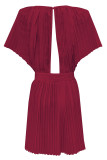 Bat sleeve Short Sleeve Ruched dress