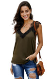 Green One More Night Lace Cami Tank