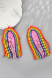 Tassel Rainbow Rice Beads Earrings Unishe Wholesale MOQ 5pcs