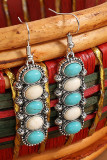 Turquoise Metal Earrings MOQ 5PCs