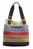 Multicolor Block Canvas Tote Bag MOQ 3pcs