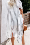 White Striped Kimono