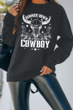 Simmer Down Cowboy ，Western, Cowgirl ,Rodeo, Cowboy,Western Pullover Longsleeve Sweatshirt Unishe Wholesale