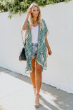 Green Prowess Pom Pom Kimono