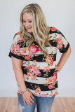 Today is the Day Striped Floral Top