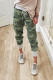 Green Camo Print Knit Sport Pants