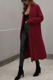 Plain Long Length Open Sweater Cardigans
