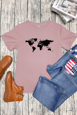World Map Summer Graphic Tee Unishe Wholesale