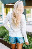 Yellow Color Block Splicing O-Neck Long Sleeve Tops