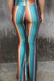 Colorful Stripe High Waist Slim Flare Pants Unishe Wholesale