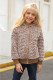 Brown Girls' Faux Fur Bomber Jacket