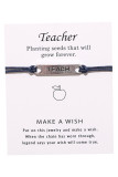Teacher's Bracelets With Card MOQ 5PCS