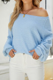 Plain Texture Knit Sweater Top