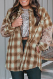 Brown Oversize Plaid Flannel Shacket