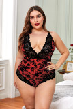 Plus Size Promise Red Lace Teddy