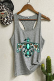 Cowhide Turquoise Thunderbird Tank Top Unishe Wholesale