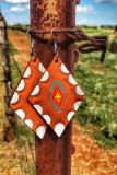 PU Leather Earrings Unishe Wholesale MOQ 5pcs