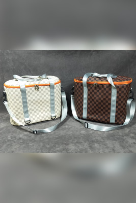 Plaid Outdoor Printed Picnic Cooler Bag Unishe Wholesale MOQ 3PCS