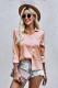Orange Turn-down Collar Embossed Button Shirt