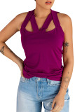 Caged Hollow-out Tank Top