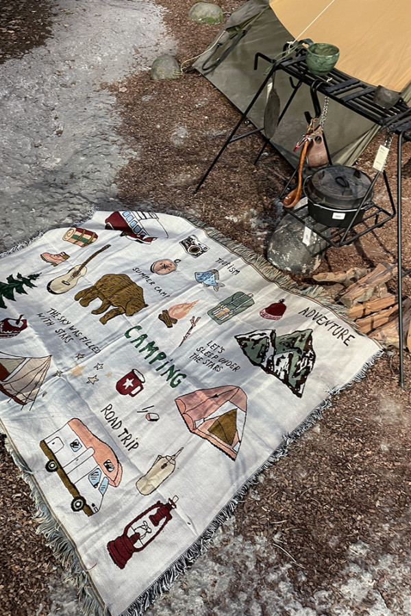 Camping Graffiti Sofa Blanket Unishe Wholesale MOQ 3pcs