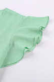 Green Forever Tonight Button Tie Top