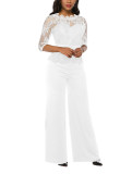 Lace Wide Leg Jumpsuit Pants
