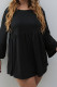 Black Plus Size Ruffle Mini Dress