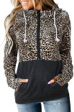 Women Long Sleeve Leopard Hoodies