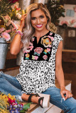 Wild Flower Embroidered Shift Top