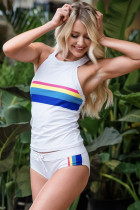 White Retro Sydney Sporty Tankini