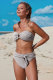 Black Striped O-ring Bandeau Bikini