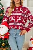 Christmas Reindeer Knitting Pollover Sweater