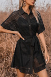 Black Mesh Sheer Dress Unishe Wholesale