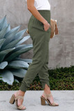 Green Pocketed Cotton Joggers