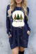 Christmas Letter Graphic Print Shift Mini Dress with Pockets