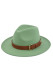 Wide Brim Woolen Jazz Hat with Belt Unishe Wholesale MOQ 3PCS