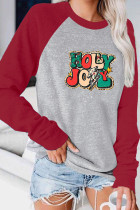 Holly Jolly，Retro Christmas Long Sleeve Top Women UNISHE Wholesale